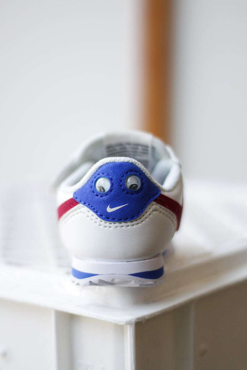 NIKE CORTEZ EASYON (TD) "SUMMIT WHITE/NOBLE RED-HYPER ROYAL-WHITE"