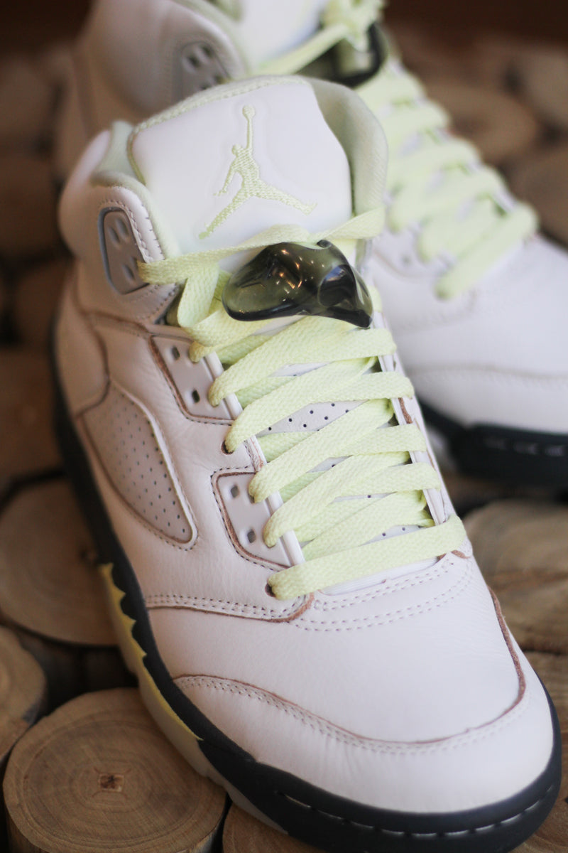W AIR JORDAN 5 RETRO "SAIL/LUMINOUS GREEN-ANTHRACITE"