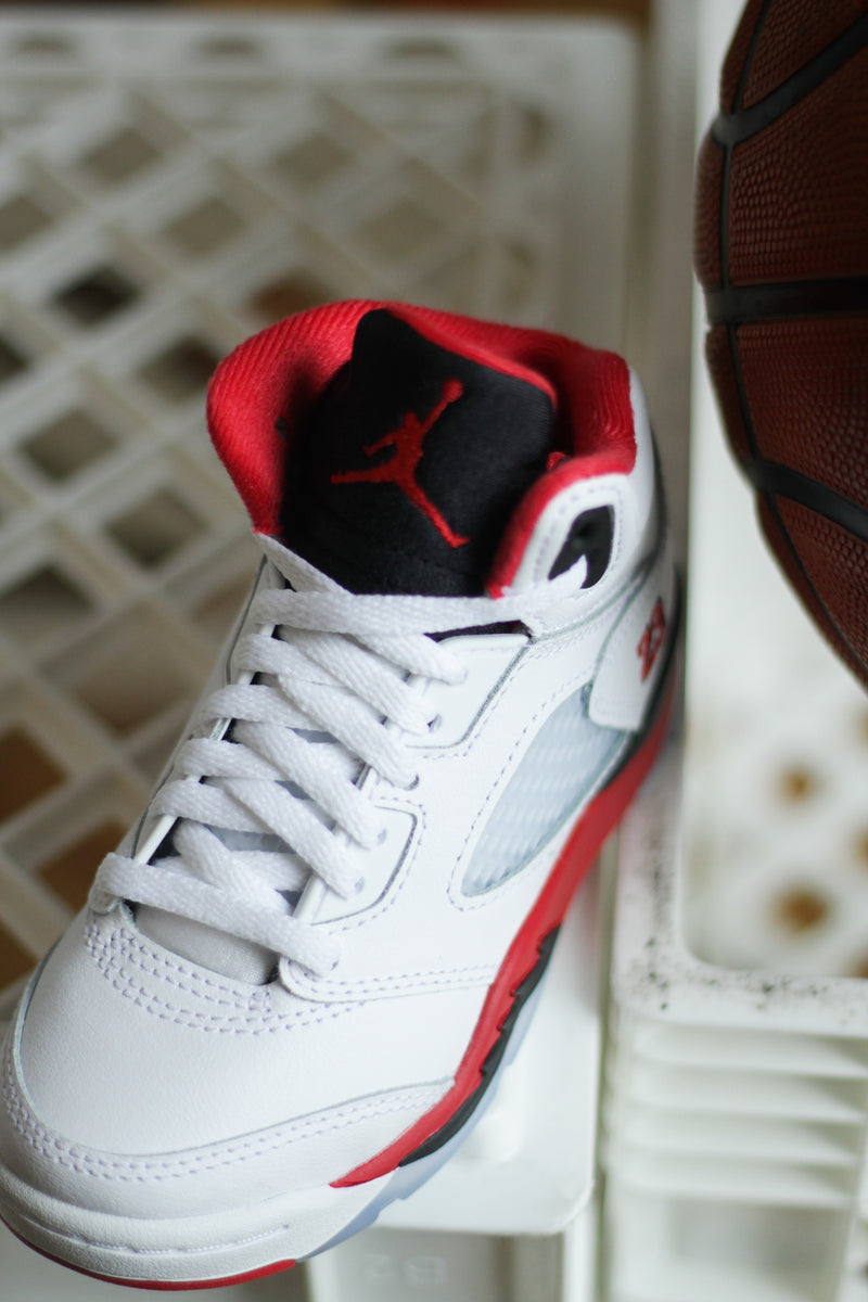 JORDAN 5 RETRO OG (PS) "WHITE/FIRE RED-BLACK"