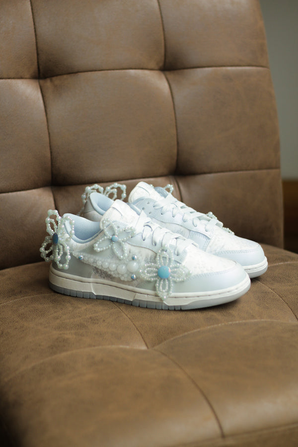 W NIKE DUNK LOW "SUMMIT WHITE/BLUE TINT-WOLF GREY"