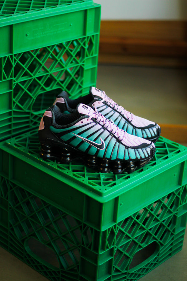 W NIKE SHOX TL FADE "LT ARCTIC PINK/NEPTUNE GREEN-OFF NOIR"