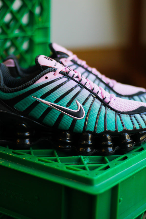 W NIKE SHOX TL FADE "LT ARCTIC PINK/NEPTUNE GREEN-OFF NOIR"
