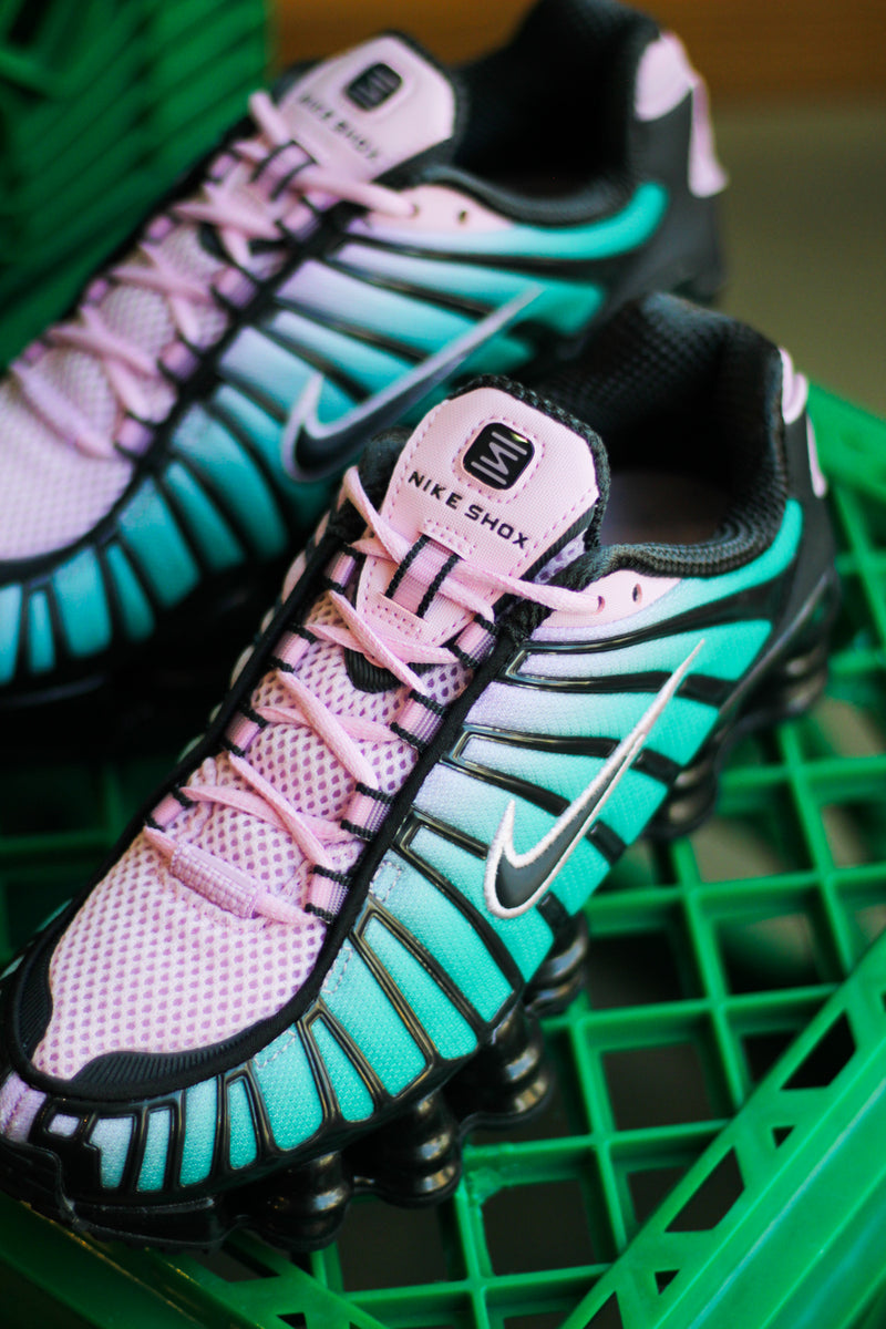 W NIKE SHOX TL FADE "LT ARCTIC PINK/NEPTUNE GREEN-OFF NOIR"