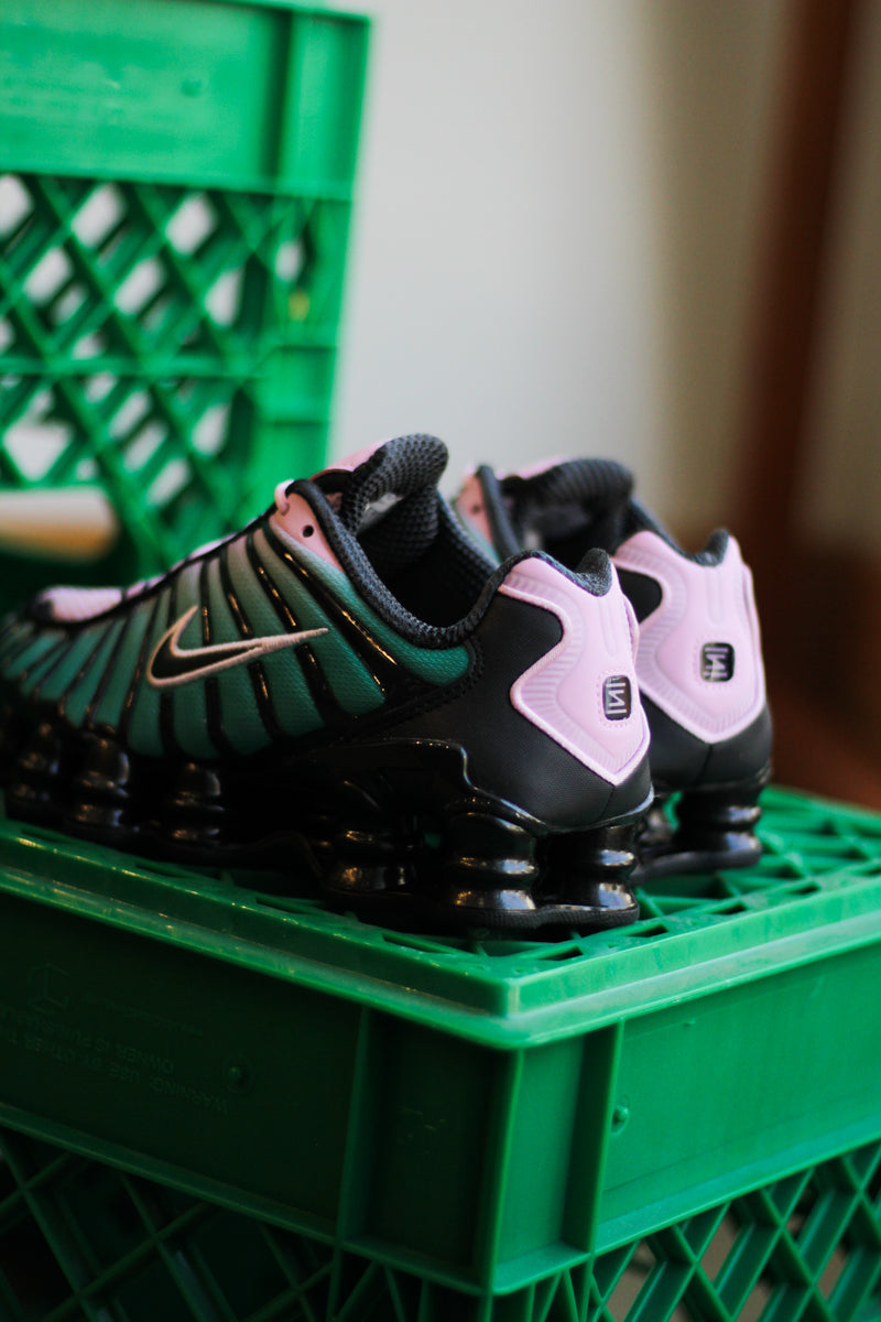 W NIKE SHOX TL FADE "LT ARCTIC PINK/NEPTUNE GREEN-OFF NOIR"