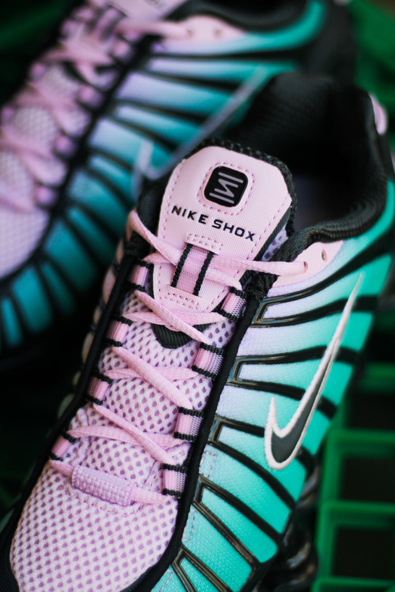 W NIKE SHOX TL FADE "LT ARCTIC PINK/NEPTUNE GREEN-OFF NOIR"