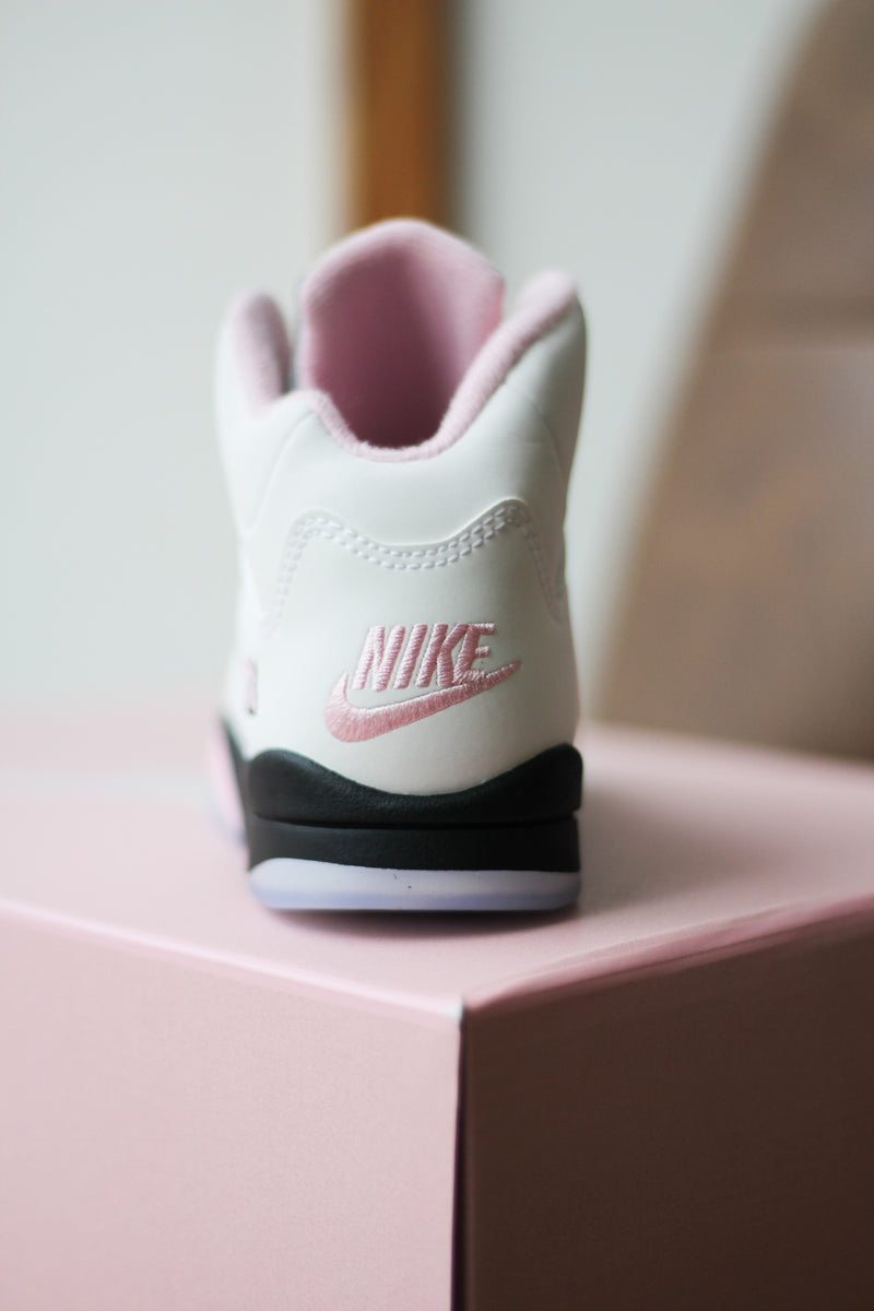 JORDAN 5 RETRO OG (PS) "WHITE/MED SOFT PINK-BLACK"