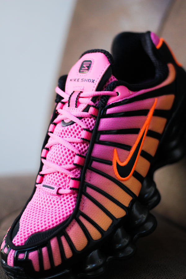 W NIKE SHOX TL FADE "PINKSICLE/TOTAL ORANGE-METALLIC BLACK"