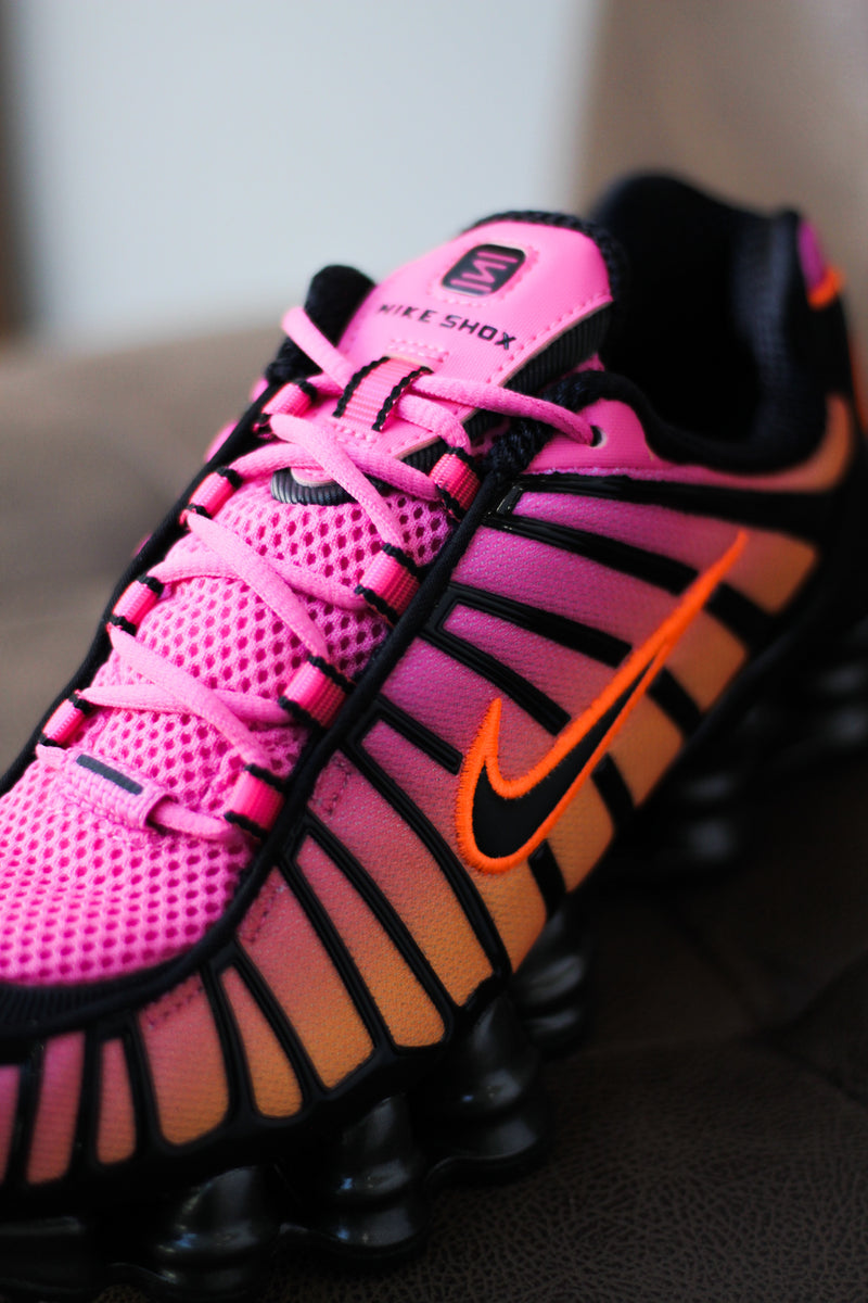 W NIKE SHOX TL FADE "PINKSICLE/TOTAL ORANGE-METALLIC BLACK"