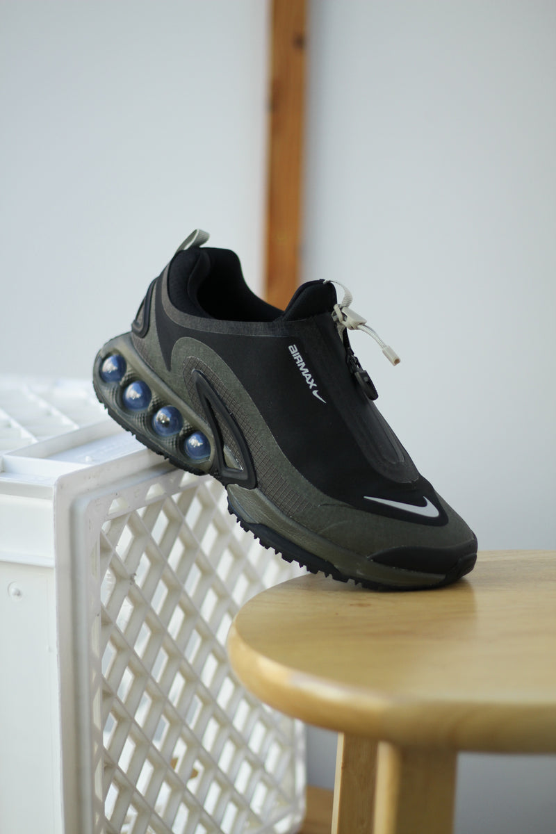 NIKE AIR MAX DN ROAM "BLACK/METALLIC SILVER-CARGO KHAKI-STONE"