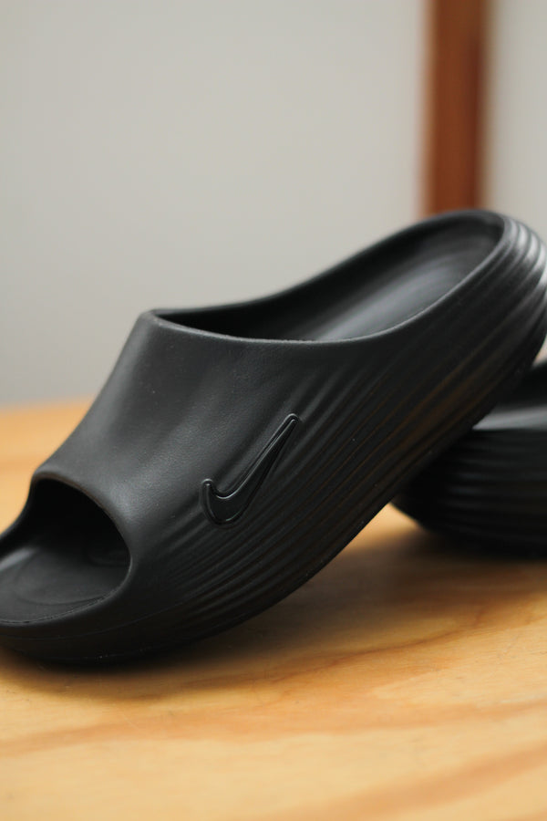 NIKE REACTX REJUVEN8 SLIDE "BLACK/BLACK-BLACK"
