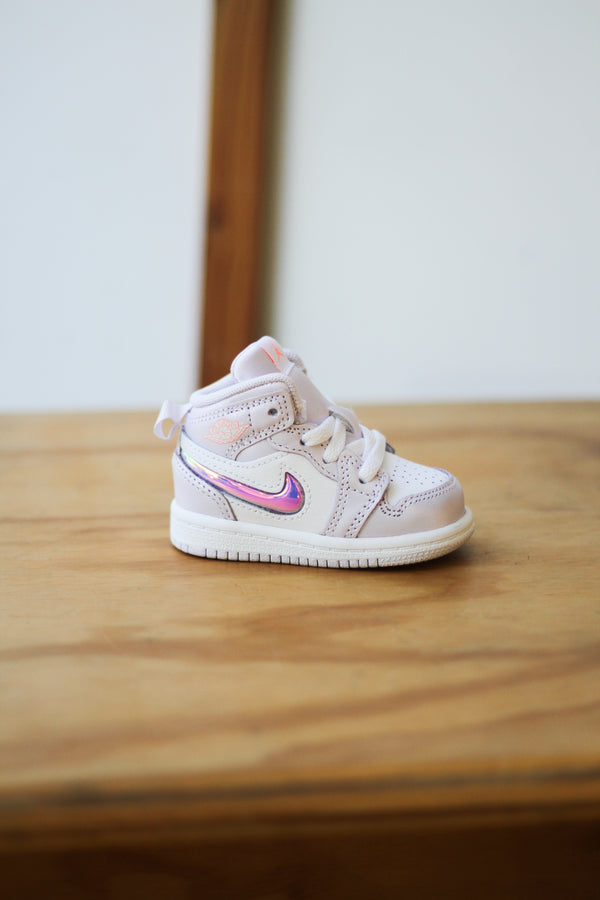 JORDAN 1 MID SE (TD) "BARELY GRAPE/ATOMIC PINK-WHITE"