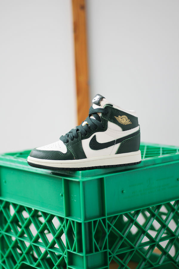JORDAN 1 RETRO HIGH OG (PS) "PALE IVORY/PRO GREEN-FIR-COCONUT MILK"