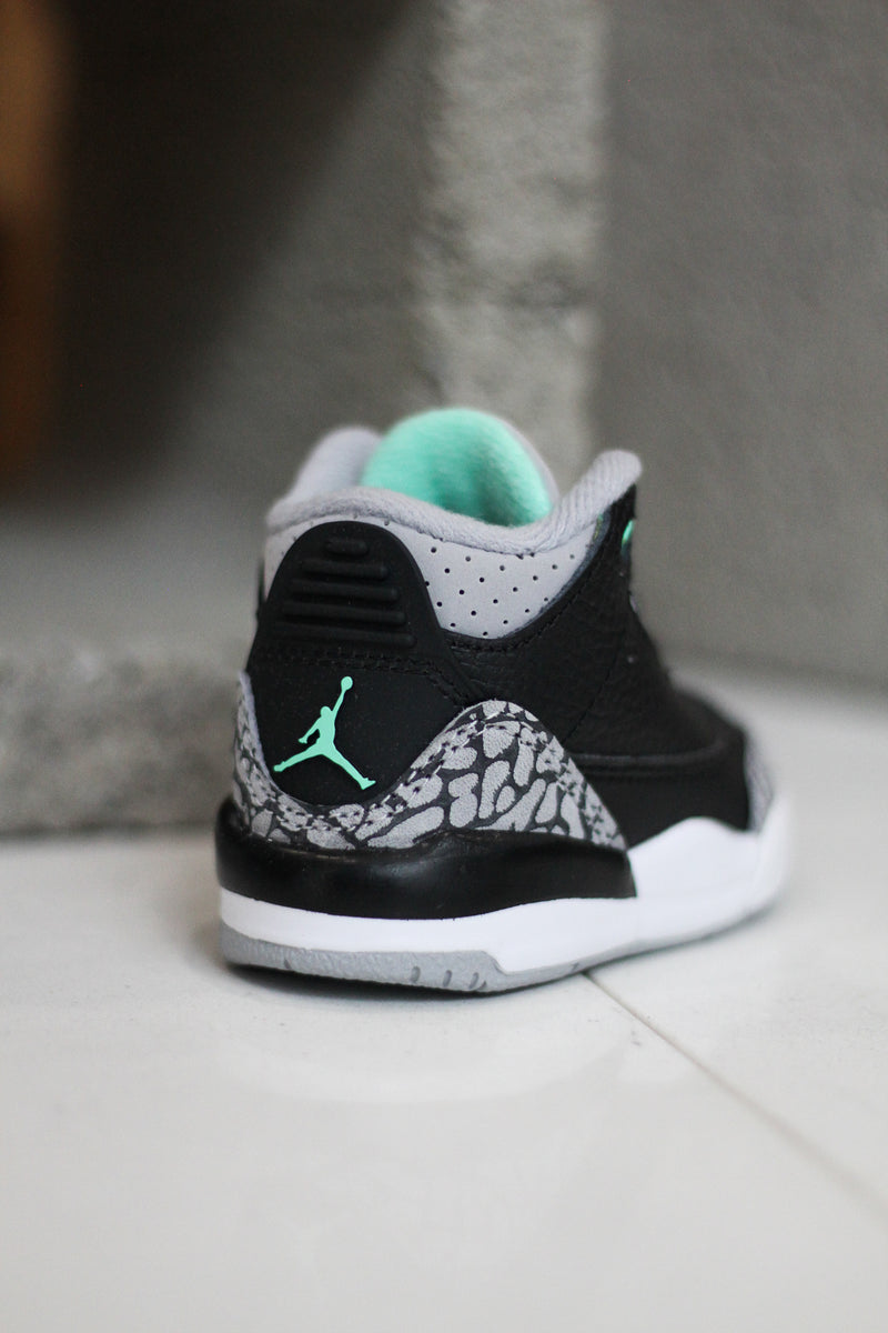 JORDAN 3 RETRO (TD) "GREEN GLOW"