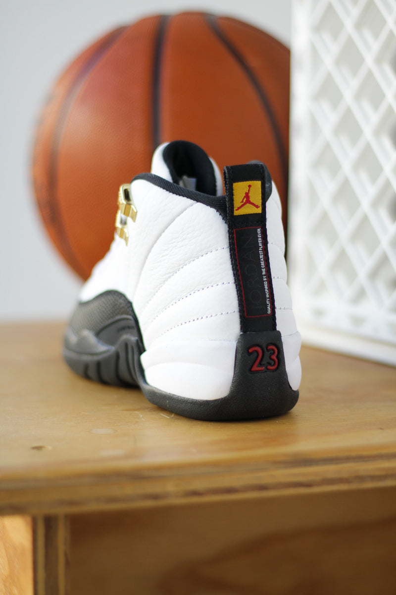 AIR JORDAN 12 RETRO (GS) "WHITE/BLACK-TAXI"