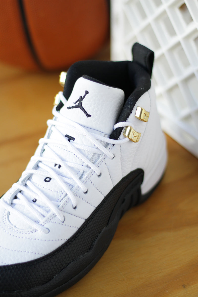 AIR JORDAN 12 RETRO (GS) "WHITE/BLACK-TAXI"