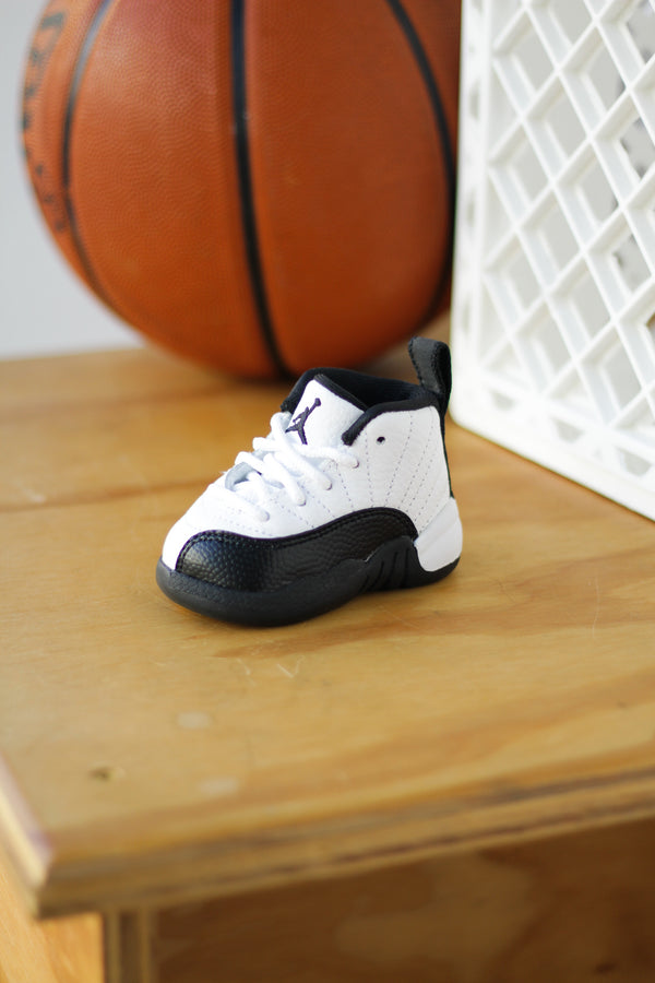JORDAN 12 RETRO (TD) "WHITE/BLACK-TAXI"