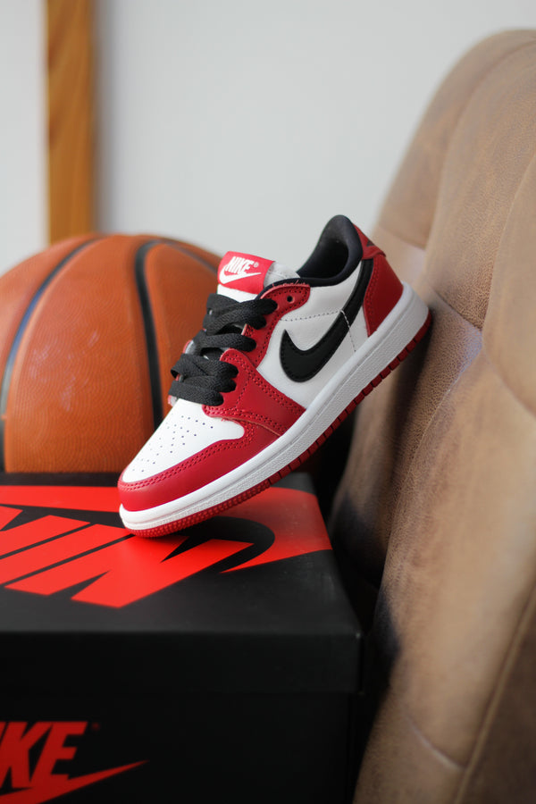 AIR JORDAN 1 RETRO LOW (GS) "VARSITY RED/BLACK-SUMMIT WHITE"