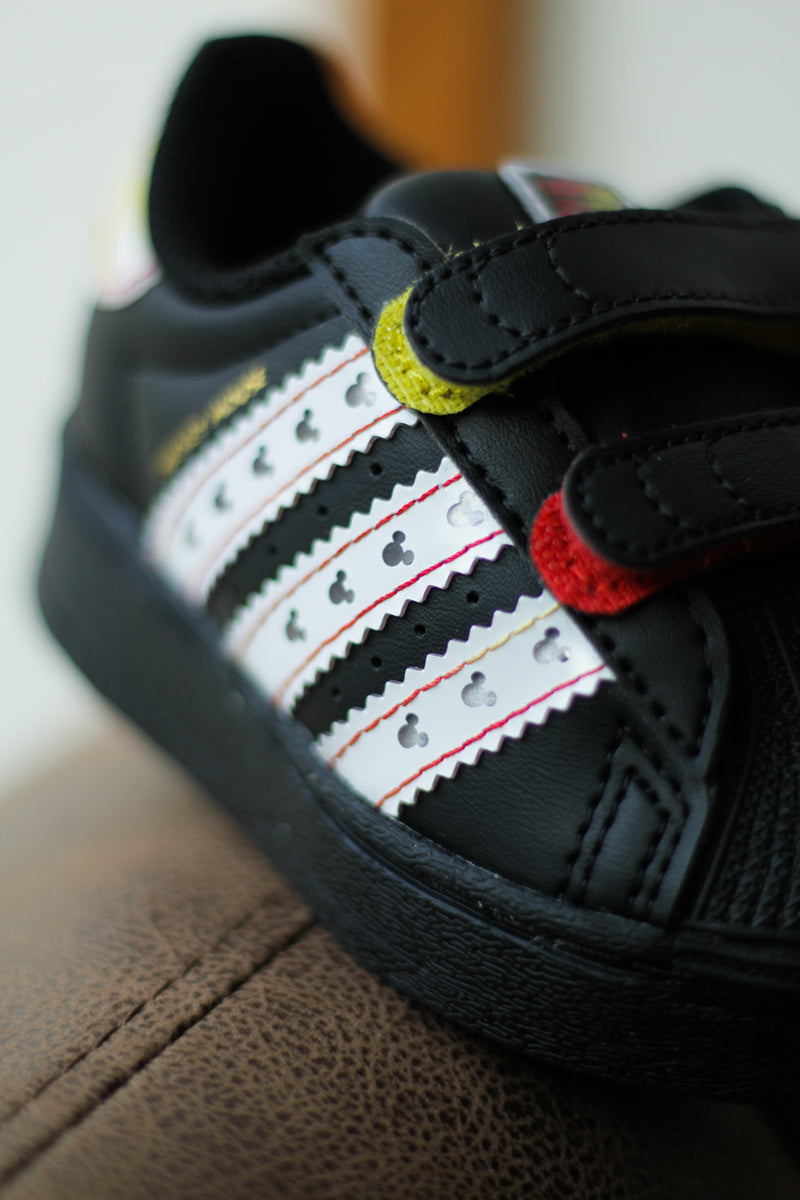 ADIDAS SUPERSTAR LED LIGHTS (TD) "CORE BLACK/CLOUD WHITE/ORBIT GREY"