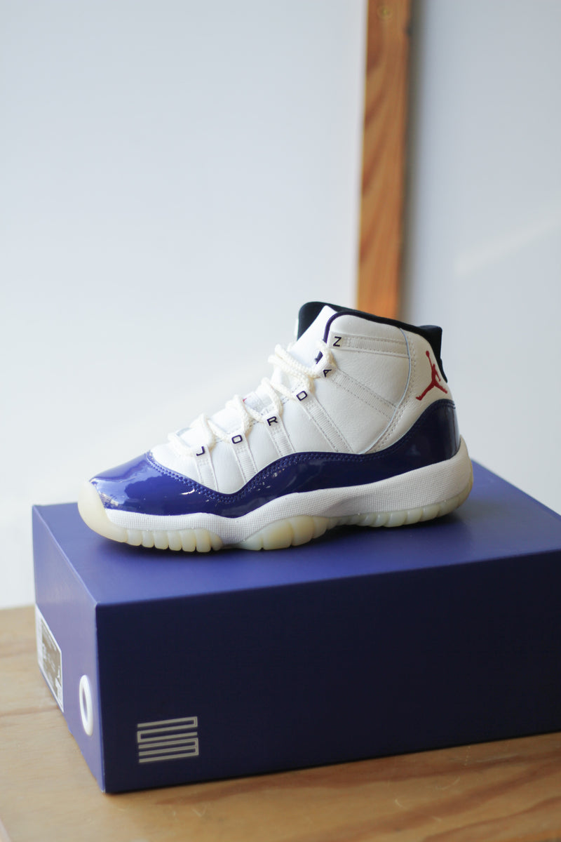 AIR JORDAN 11 RETRO (GS) "DEEP ROYAL BLUE/FIRE RED-SAIL-BLACK"