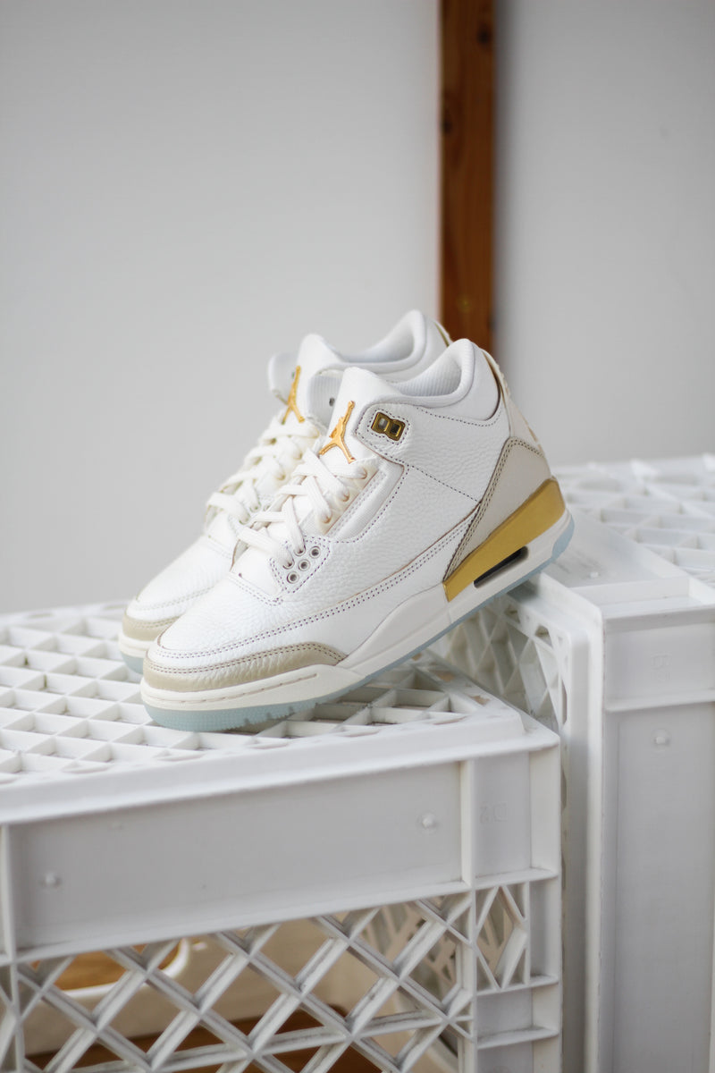 gold jordan 3s