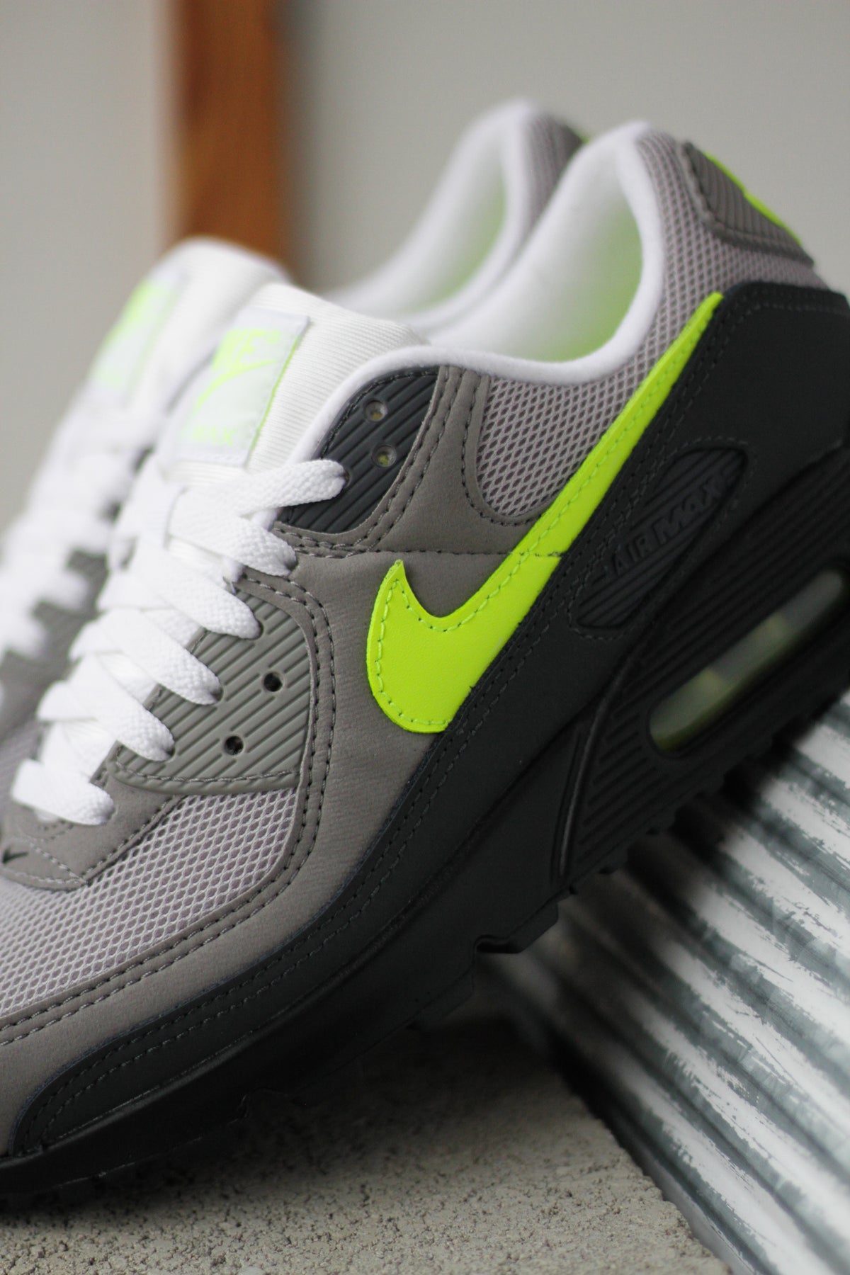 靴 NIKE AIR MAX 90 BLACK/NEON YELLOW 27.5 NIKE AIR MAX 90 
