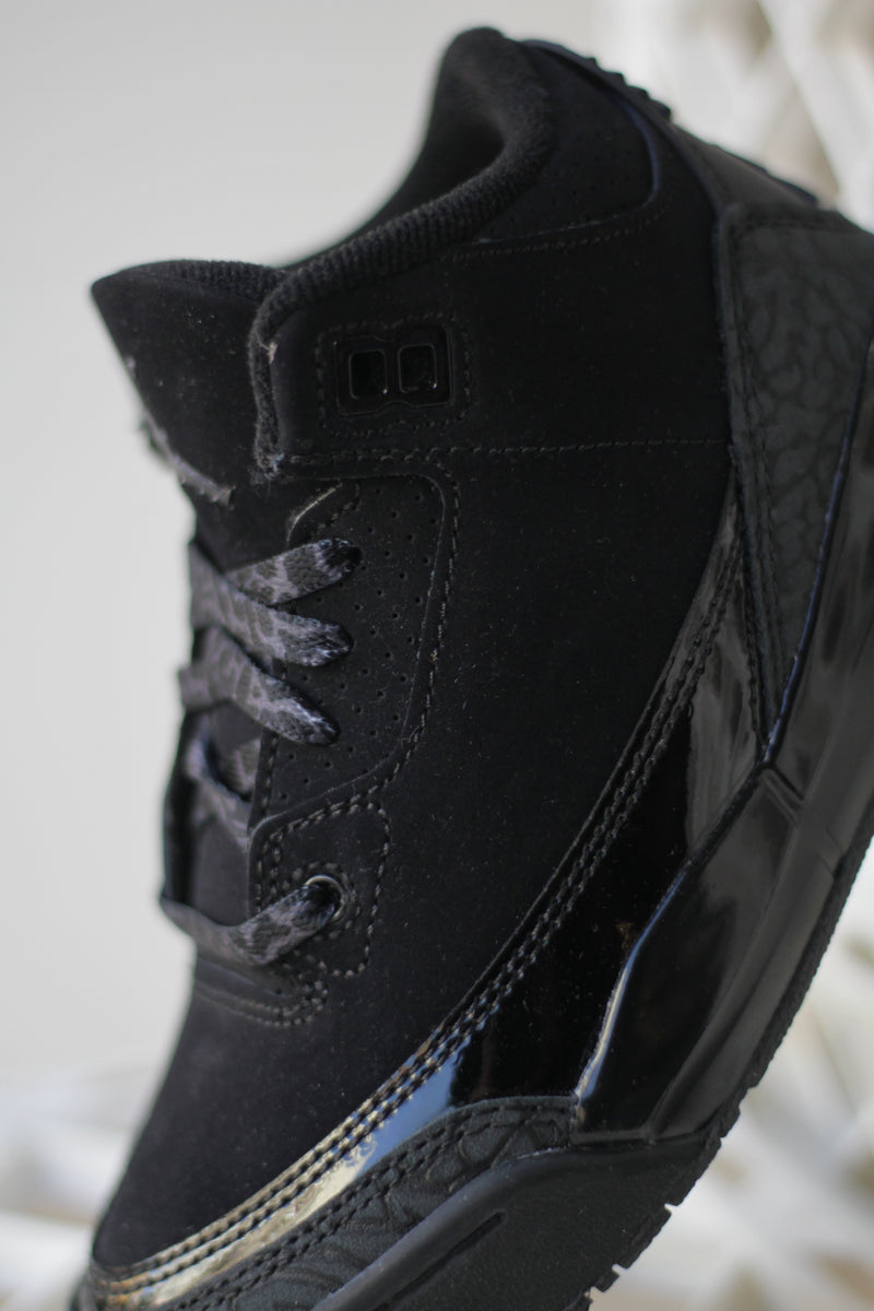 JORDAN 3 RETRO (PS) "BLACK/DARK CHARCOAL"