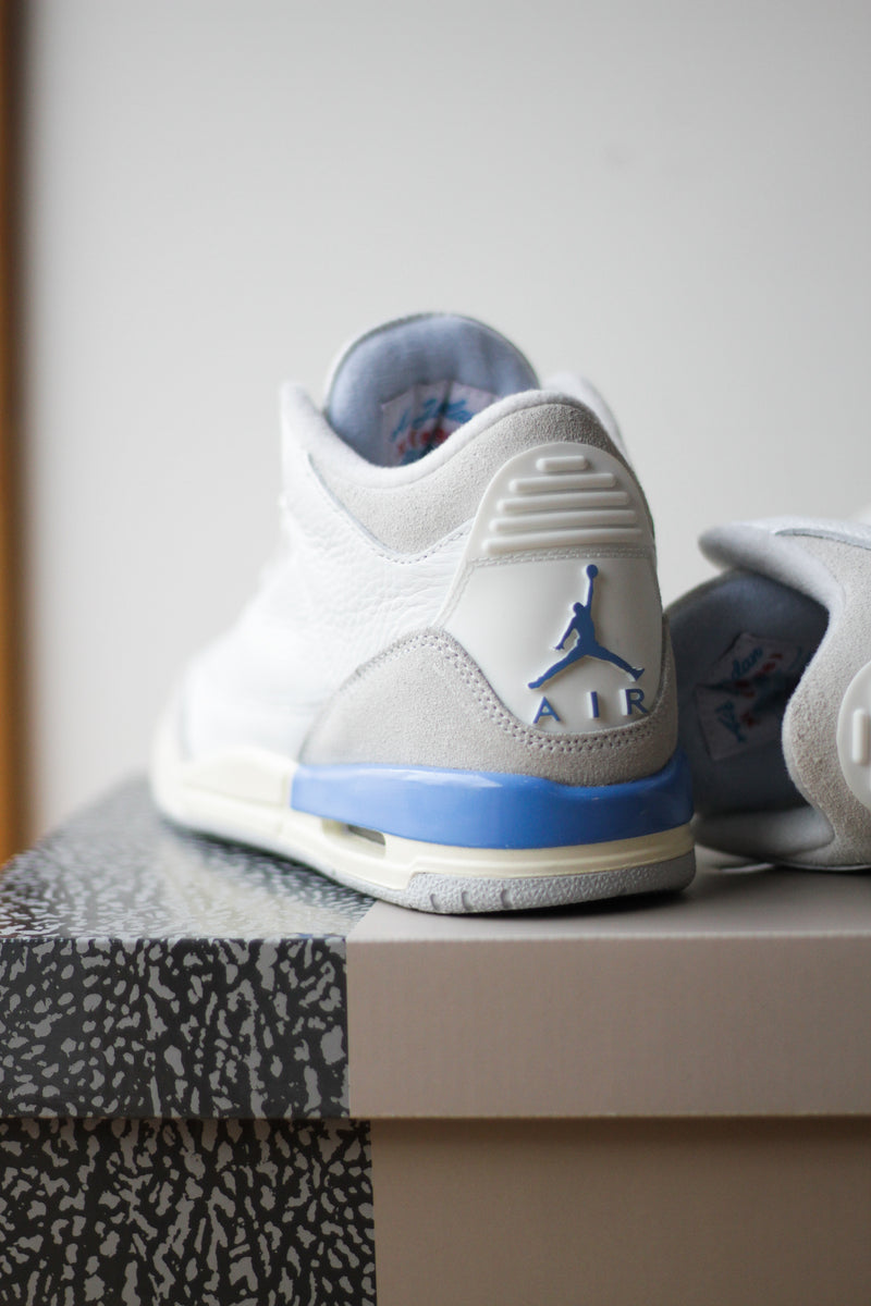AIR JORDAN 3 RETRO (GS) "SUMMIT WHITE/HYDROGEN BLUE-LEGEND BLUE"