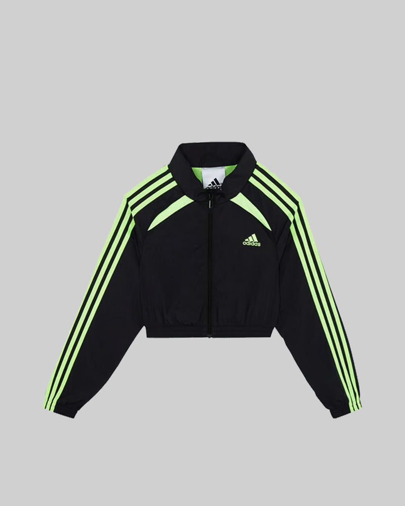 ADIDAS TEAMGEIST ADICOLOR CROPPED VEST "BLACK/SIGNAL GREEN"