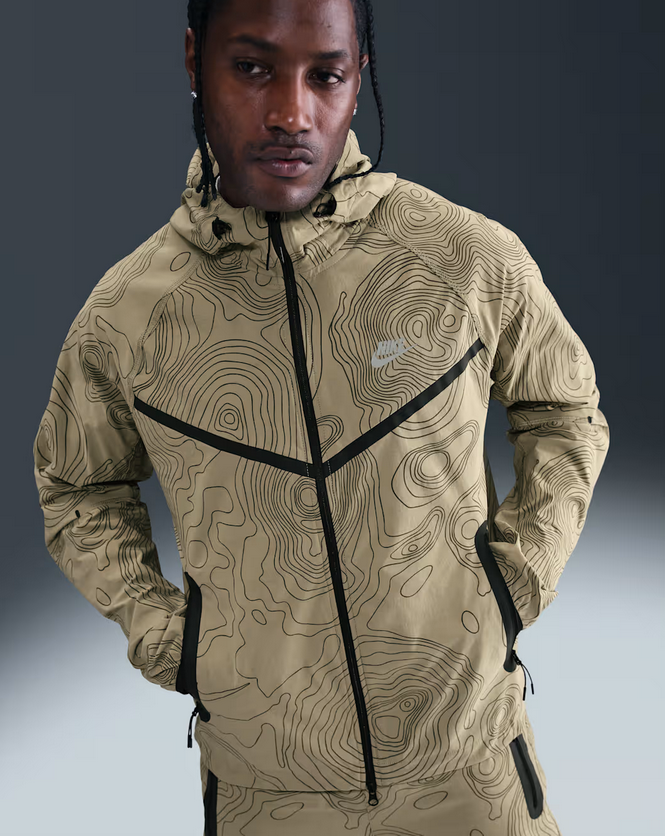 NIKE TECH WOVEN WINDRUNNER JACKET "NEUTRAL OLIVE"