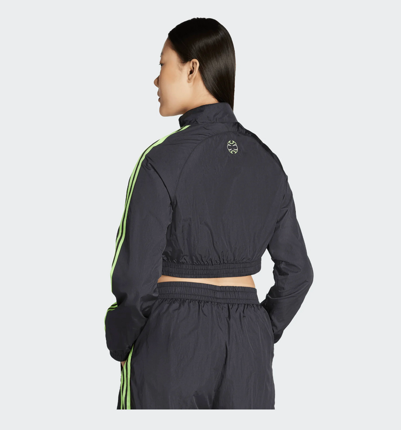 ADIDAS TEAMGEIST ADICOLOR CROPPED VEST "BLACK/SIGNAL GREEN"