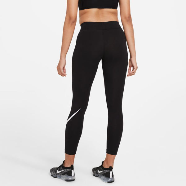 NSW ESSENTIAL MID-RISE SWOOSH LEGGINGS "BLK"