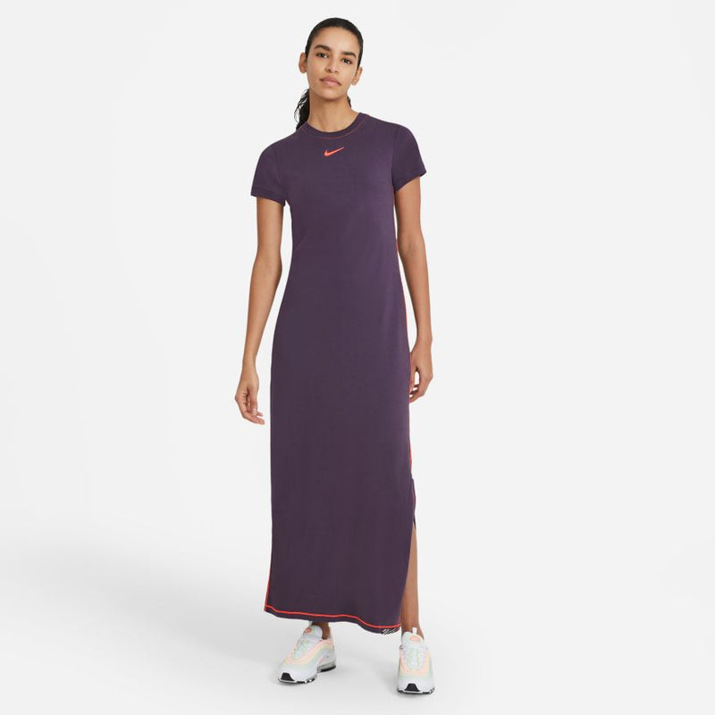 NSW ICON CLASH MAXI DRESS "DARK RAISIN"