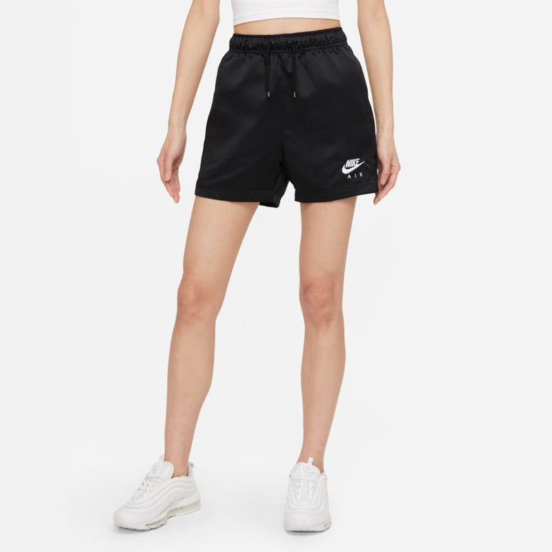 W WOVEN HIGH-RISE SHORTS "BLK"