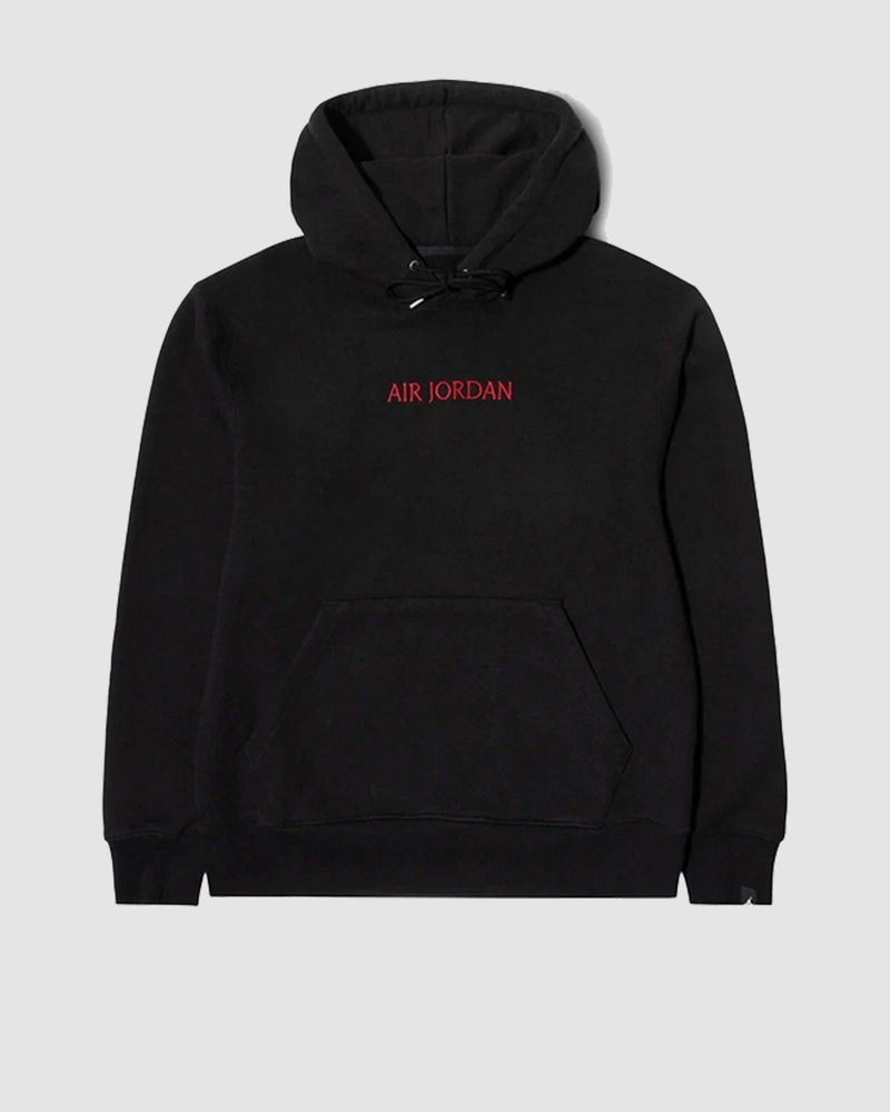 AIR JORDAN FLEECE HOODIE "BLK/GYM RED"