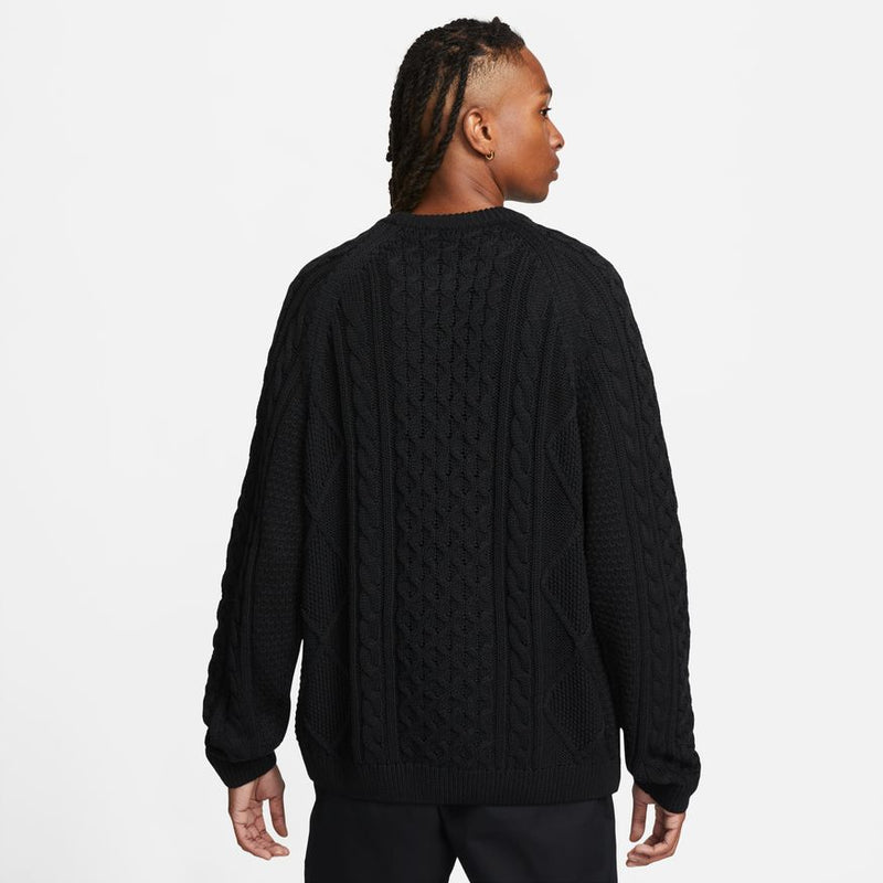 CABLE KNIT SWEATER "BLACK"