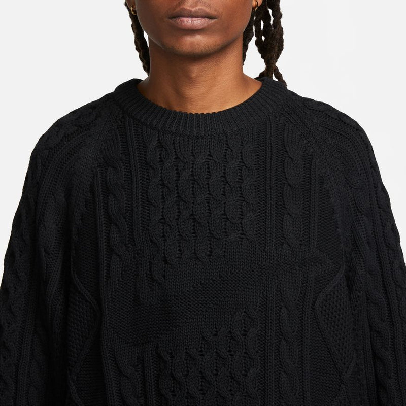 CABLE KNIT SWEATER "BLACK"