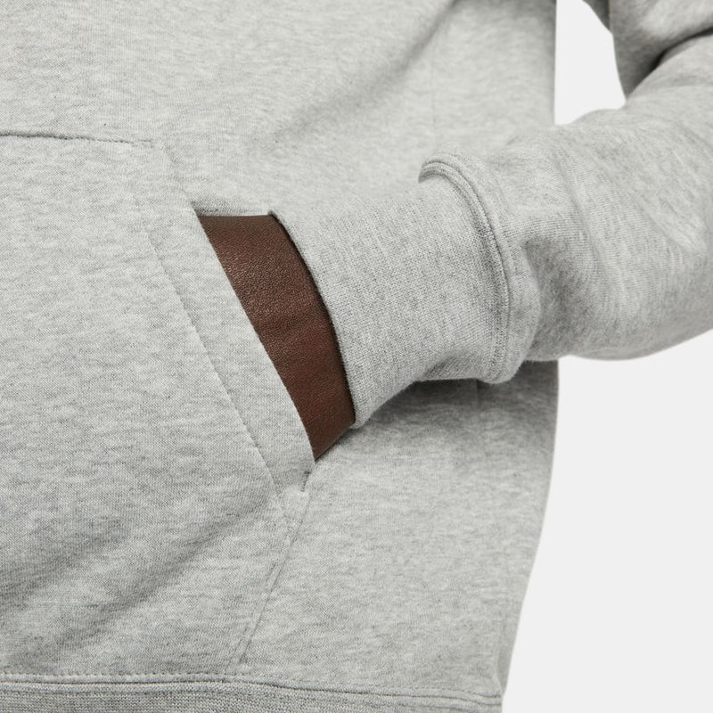 W FUNNEL NECK HOODIE "GREY HEATHER"