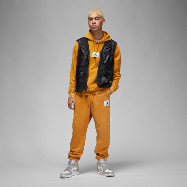 ESSENTIALS WASHED FLEECE HOODIE "CHUTNEY"