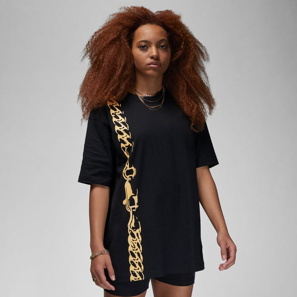 W OVERSIZED GRAPHIC T-SHIRT "BLACK"