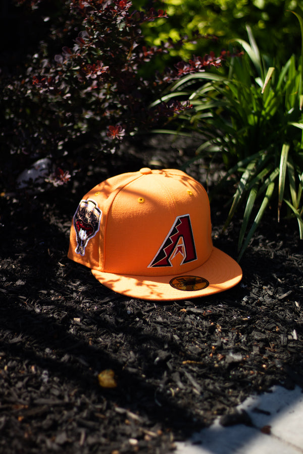 1998 ARIZONA DIAMONDBACKS ORANGE POPSICLE FITTED W/ GREY UNDER VISOR