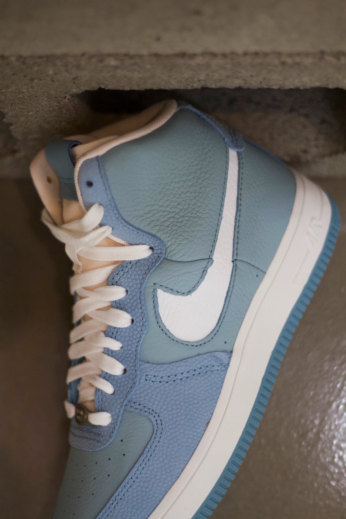 baby blue air force ones high top