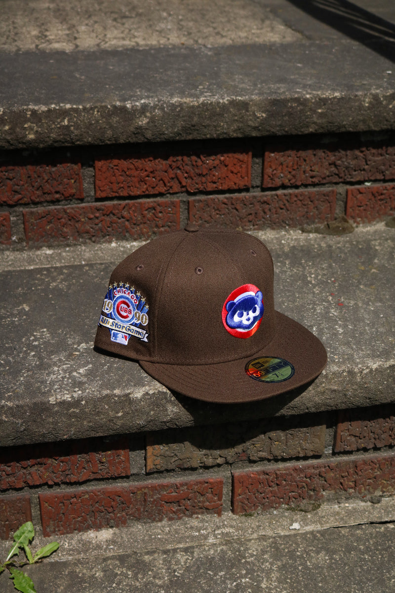 1990 CHICAGO CUBS BROWN FITTED W/ GREY UNDER VISOR