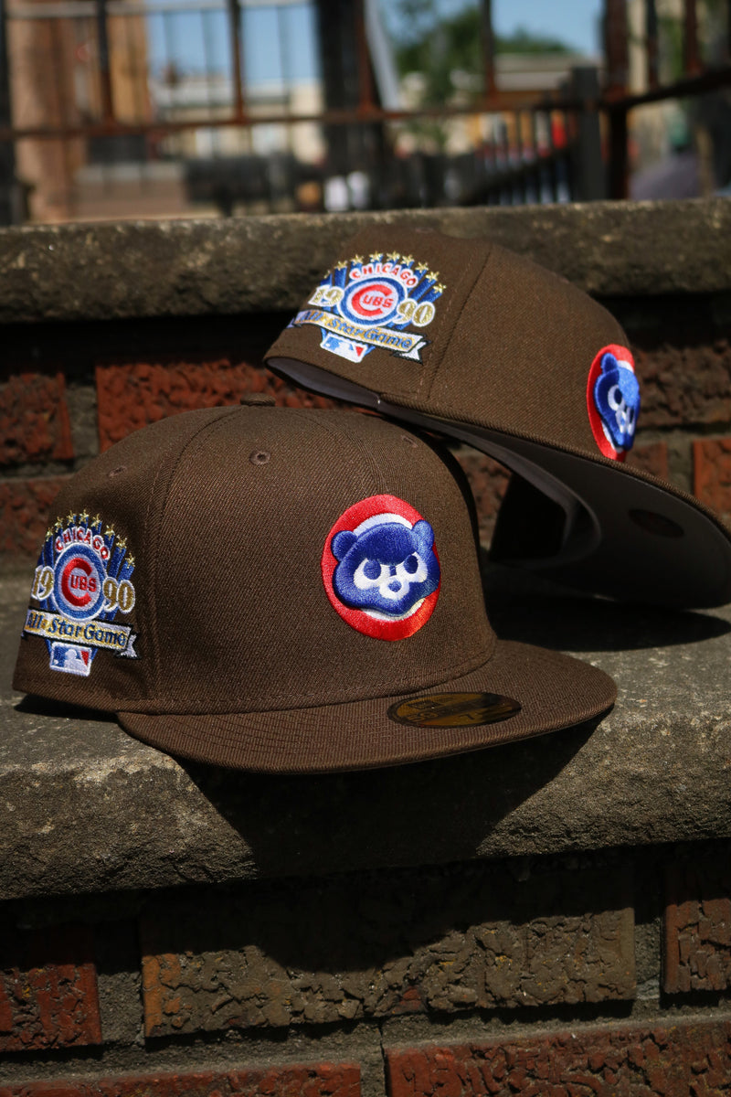 1990 CHICAGO CUBS BROWN FITTED W/ GREY UNDER VISOR