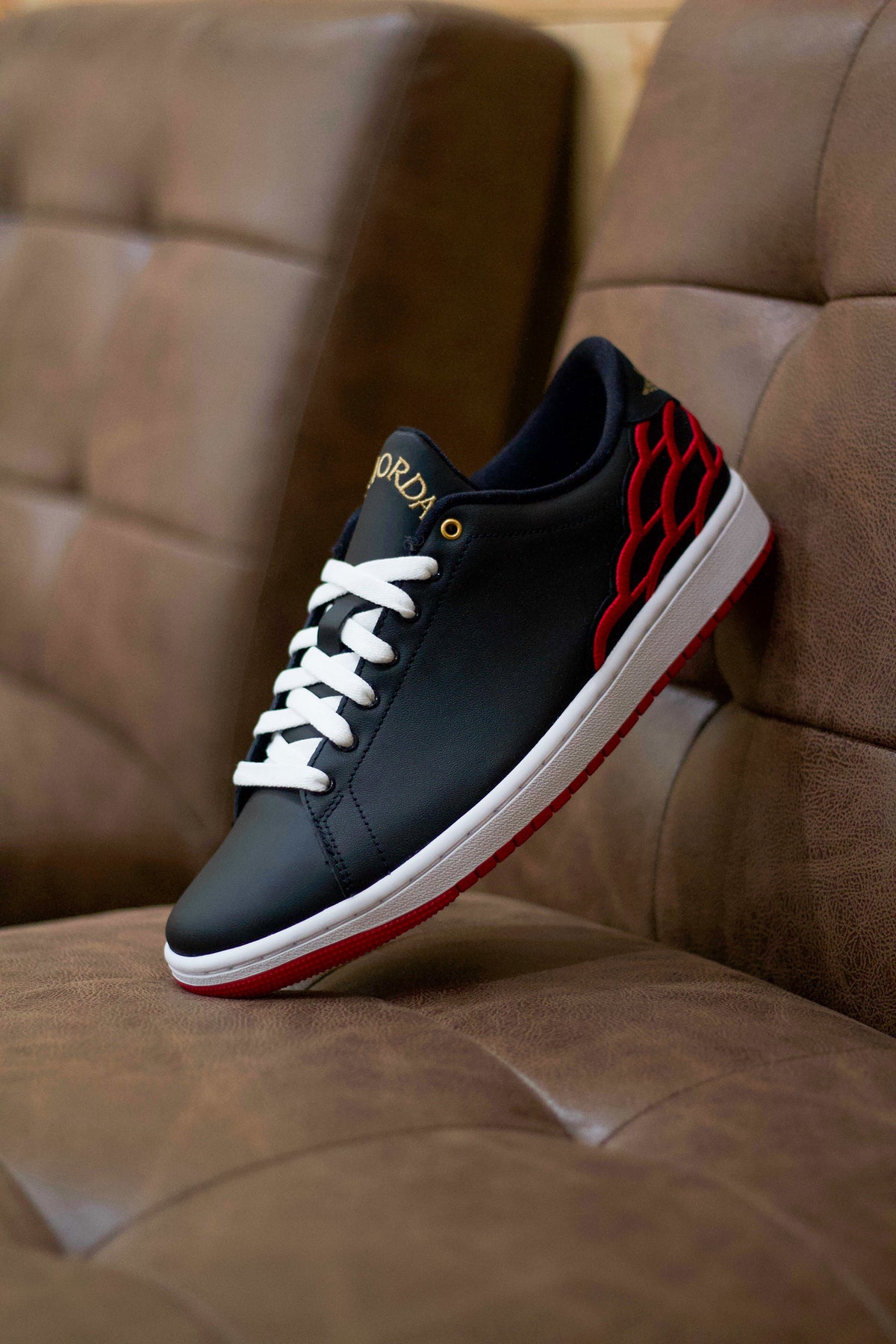 NIKE Air Jordan 1 Centre Court \'Black/Mystic Hibiscus\' Sneakers Size 10.5 Nike Air Jordan 1 Centre Court Men main image 3