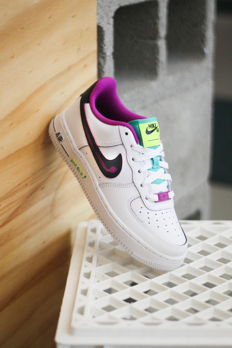 AIR FORCE 1 LV8 (GS) "WHITE/VIVID PURPLE"