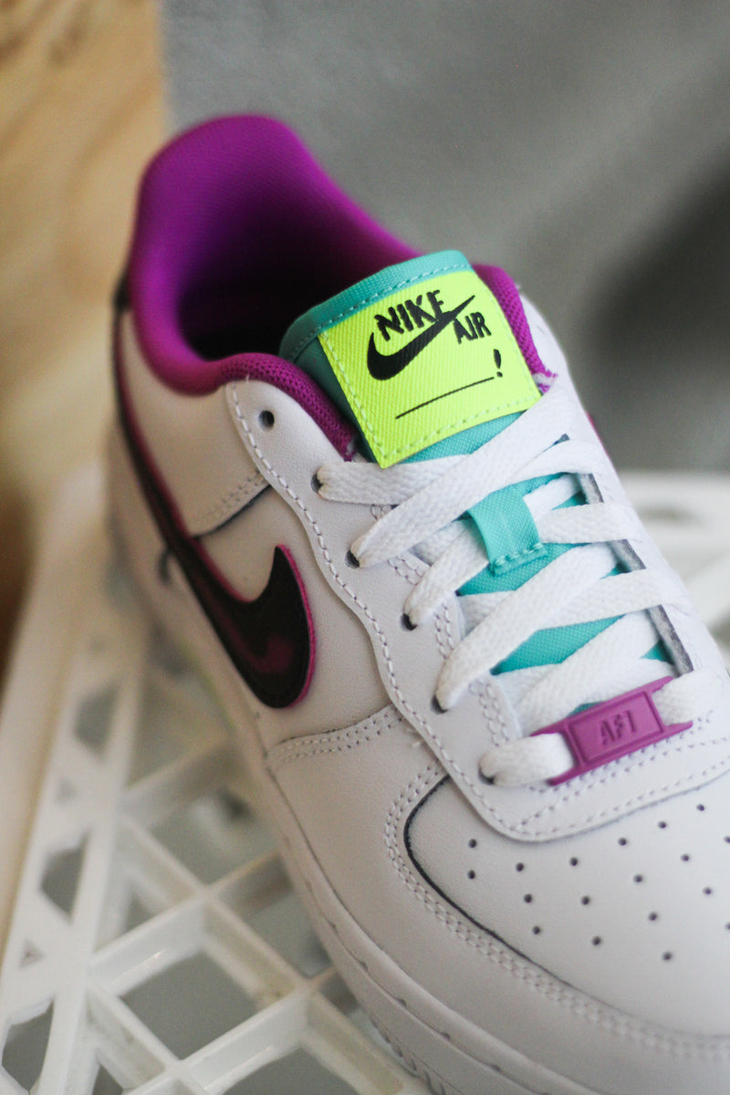 AIR FORCE 1 LV8 (GS) "WHITE/VIVID PURPLE"