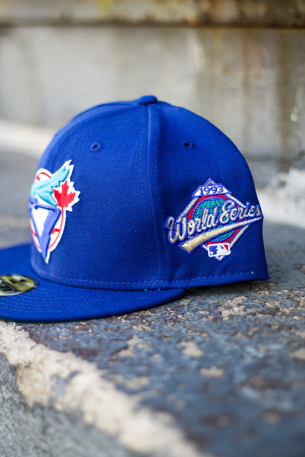 1993 TORONTO BLUE JAYS BLUE FITTED W/ GREEN UNDER VISOR