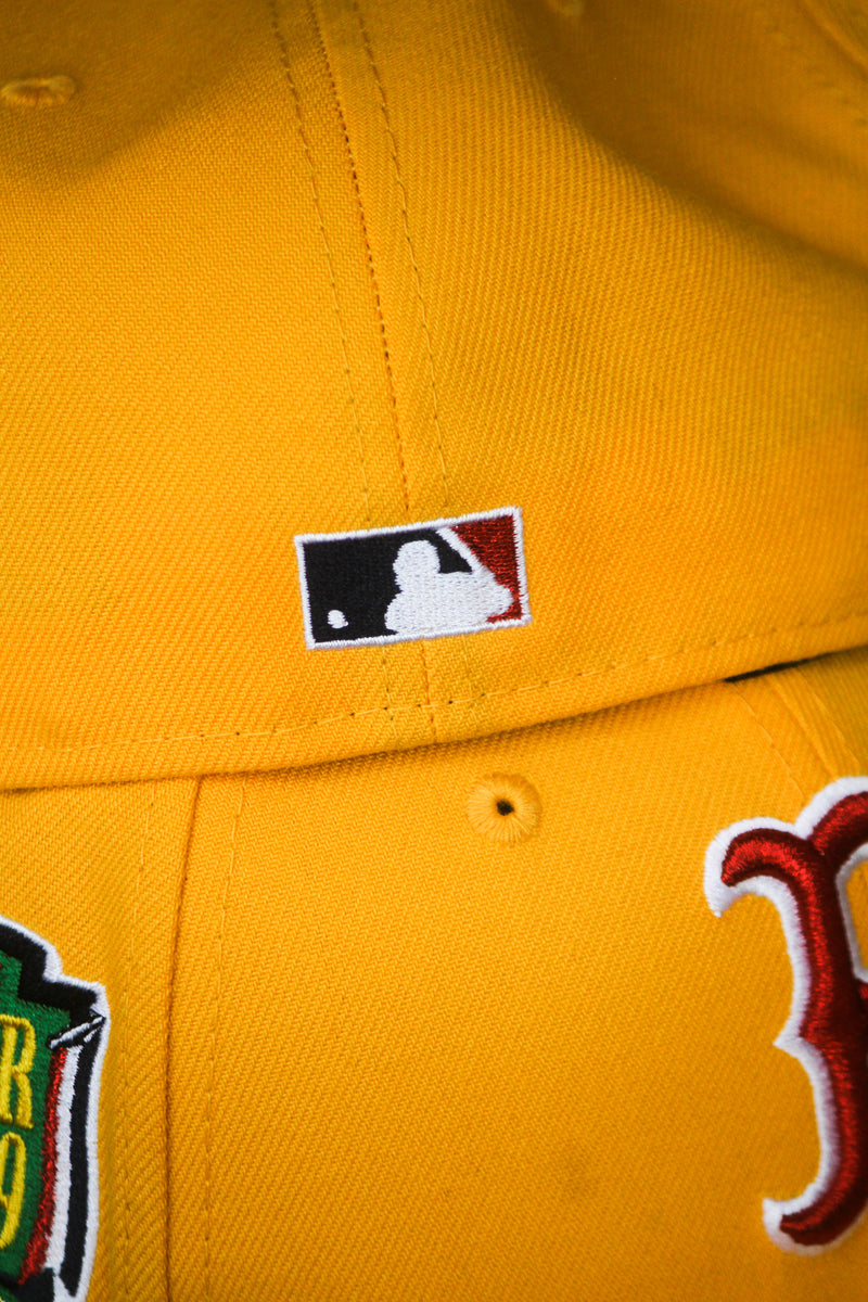 1999 BOSTON RED SOX A GOLD FITTED W/ GREY UNDER VISOR