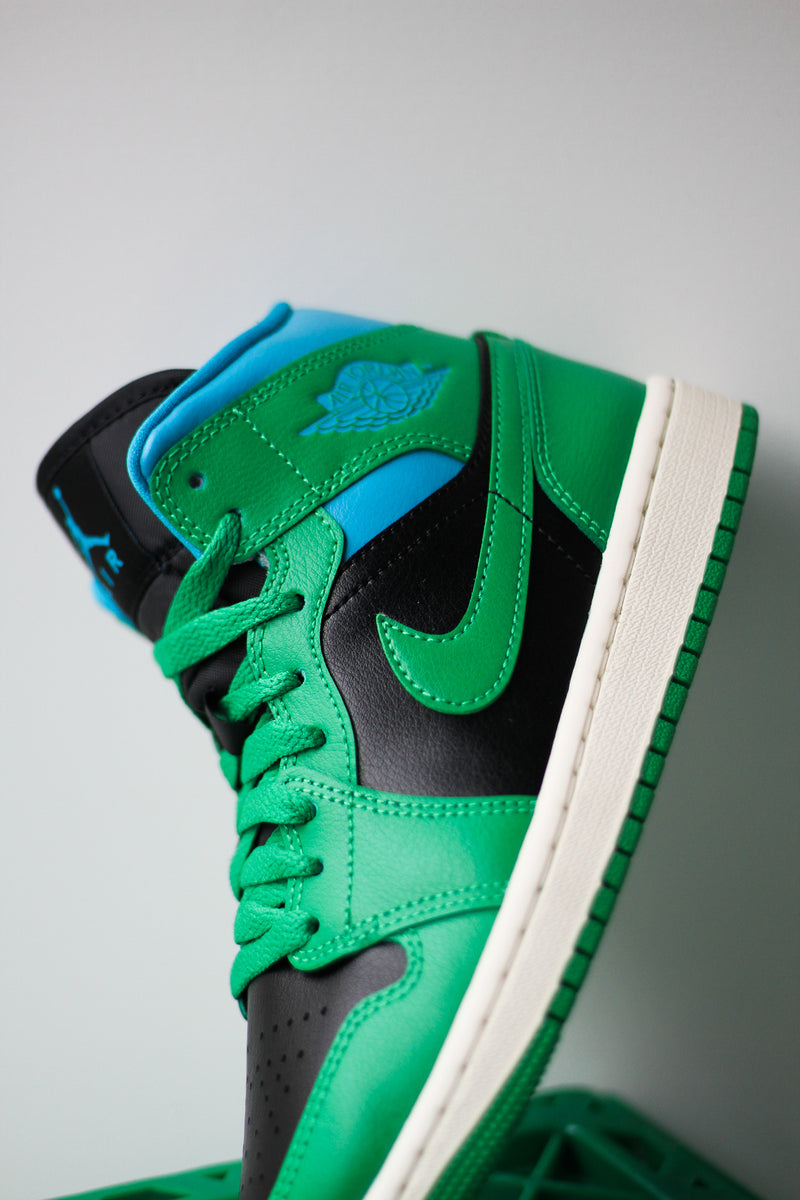 W AIR JORDAN 1 MID "LUCKY GREEN"