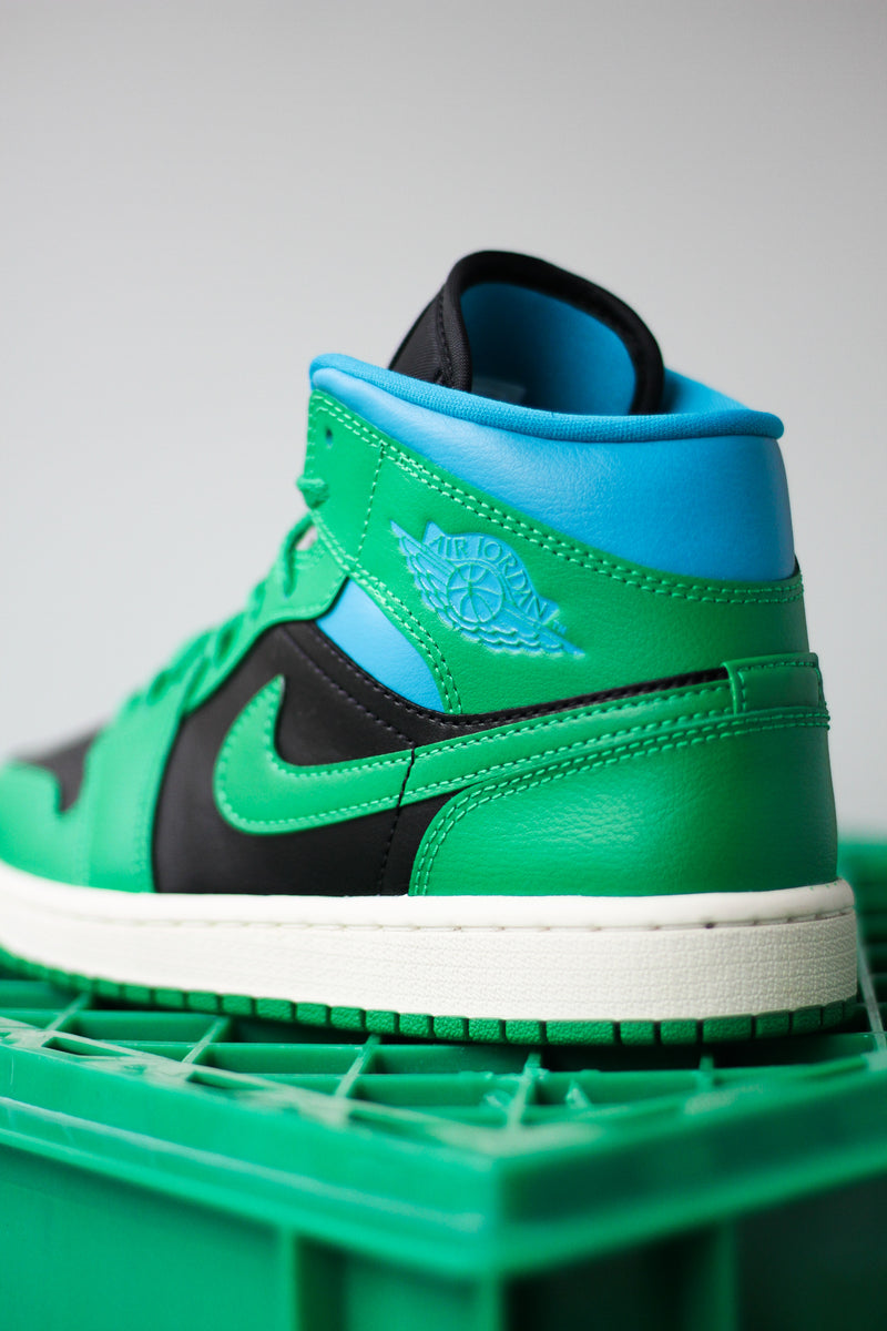 W AIR JORDAN 1 MID "LUCKY GREEN"